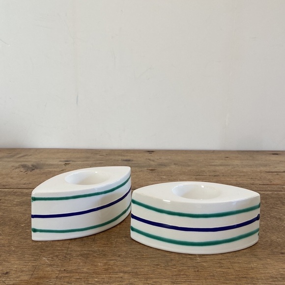 Gmundner Keramik Traunsee Tealight Holders - Set of 2 - Picture 2 of 9